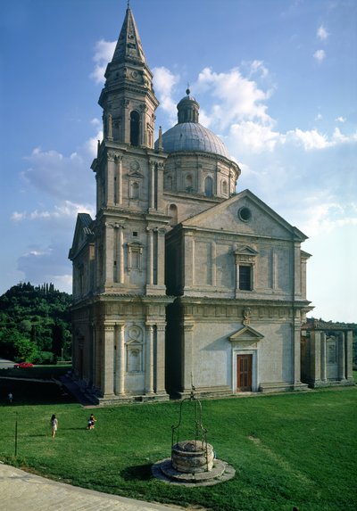 Außenansicht mit freistehendem Campanile und Kuppel, 1518-45 von Antonio da Sangallo